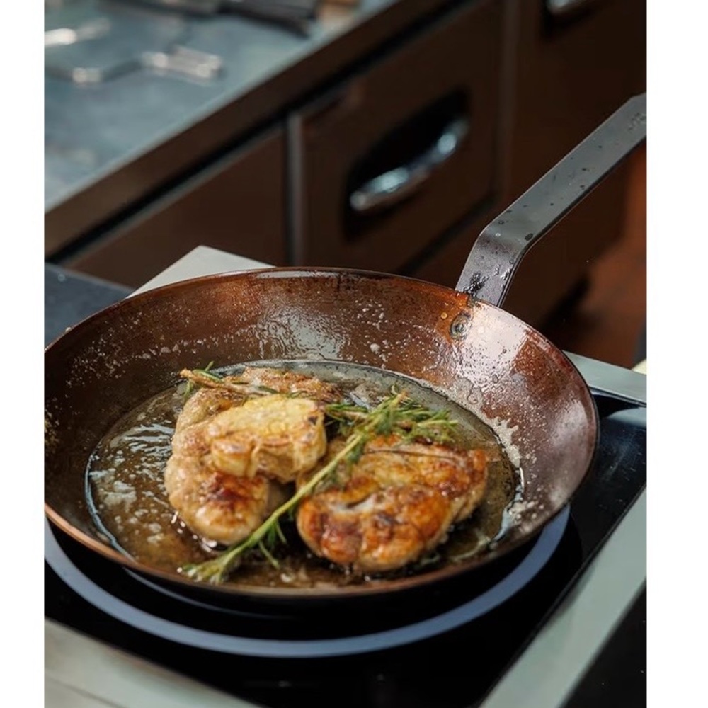 Matfer Bourgeat Black Carbon Steel Frying Pan, 15 3/ - Picture 4 of 7